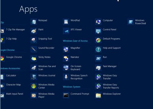 apps on windows 9 